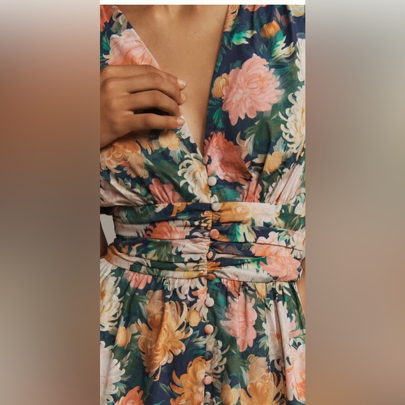 Anthropologie The Katerina V-Neck Button-Front Dress - Picture 4 of 8